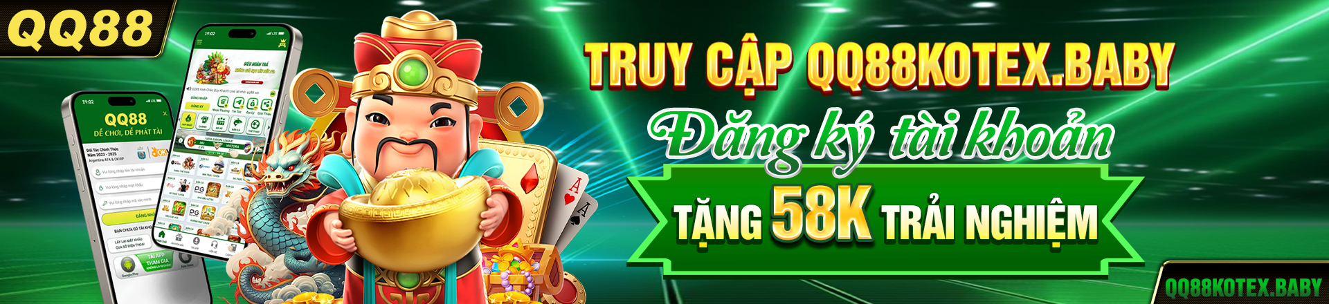 Đăng ký tài khoản tặng 58k